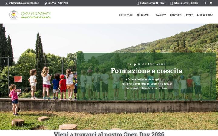 Home page del sito di Scuola dell'Infanzia Angeli Custodi