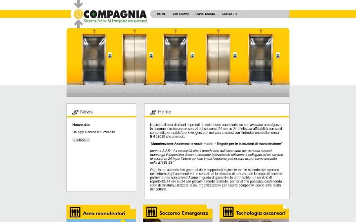 Home page del sito di Compagnia srl
