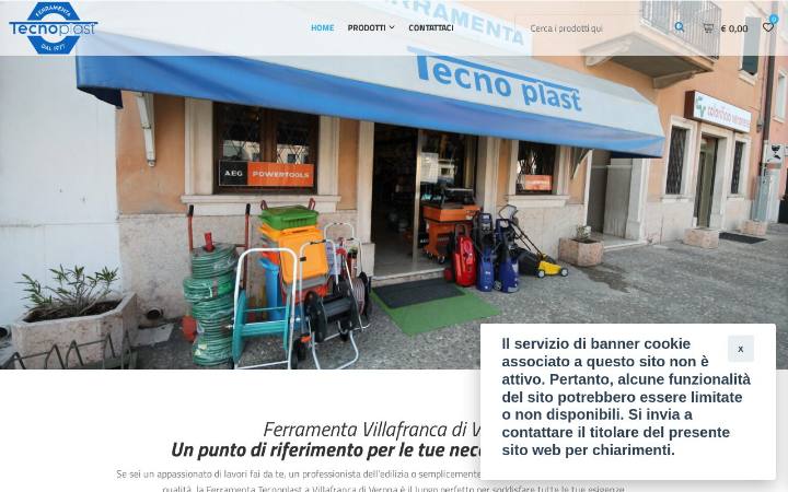Home page del sito di Ferramenta Tecnoplast