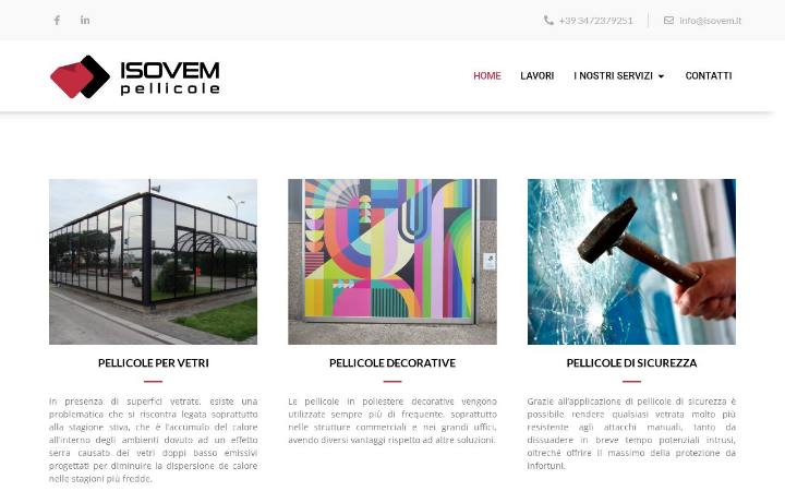 Home page del sito di Isovem