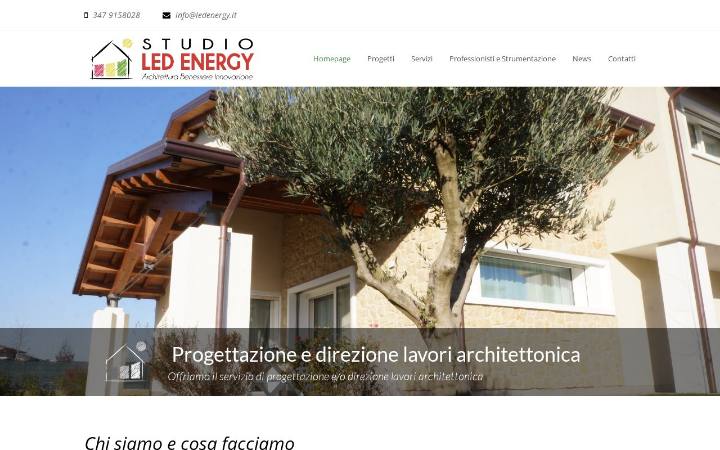 Home page del sito di LedEnergy