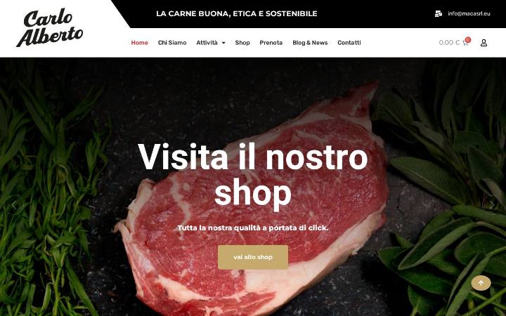 Home page del sito di Carlo Alberto Macelleria