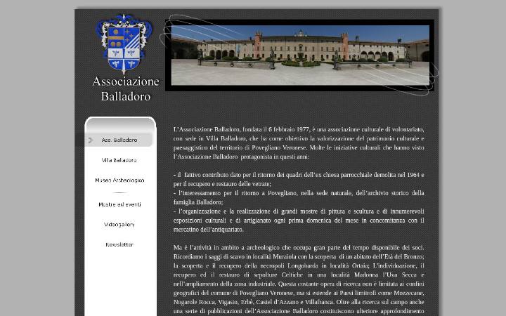 Home page del sito di Museo Balladoro