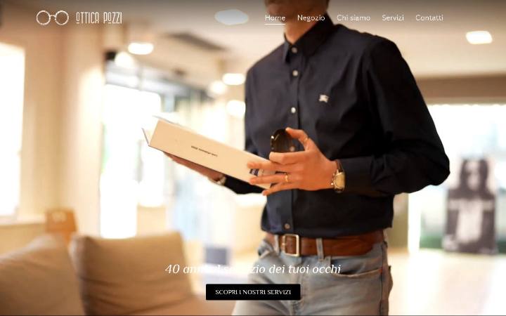 Home page del sito di Ottica Pozzi
