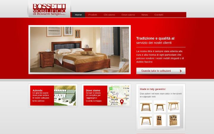 Home page del sito di Rossetti Angelo