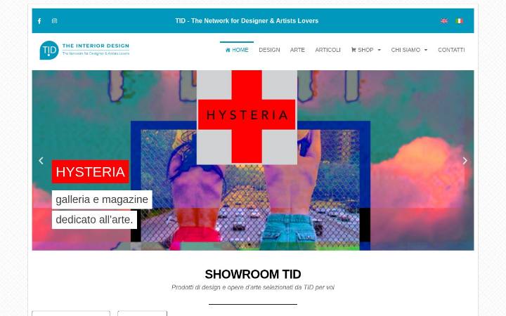 Home page del sito di The Interior Design
