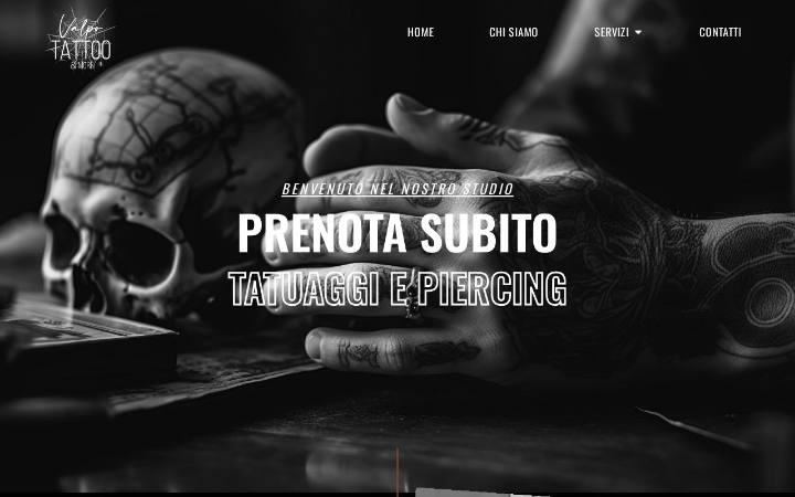 Home page del sito di Valpo Tattoo